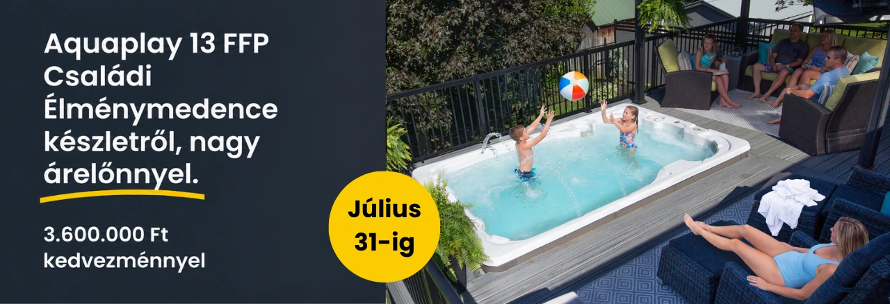 AquaPlay 13FFP Családi Élménymedence 3.600.000 Ft kedvezménnyel.