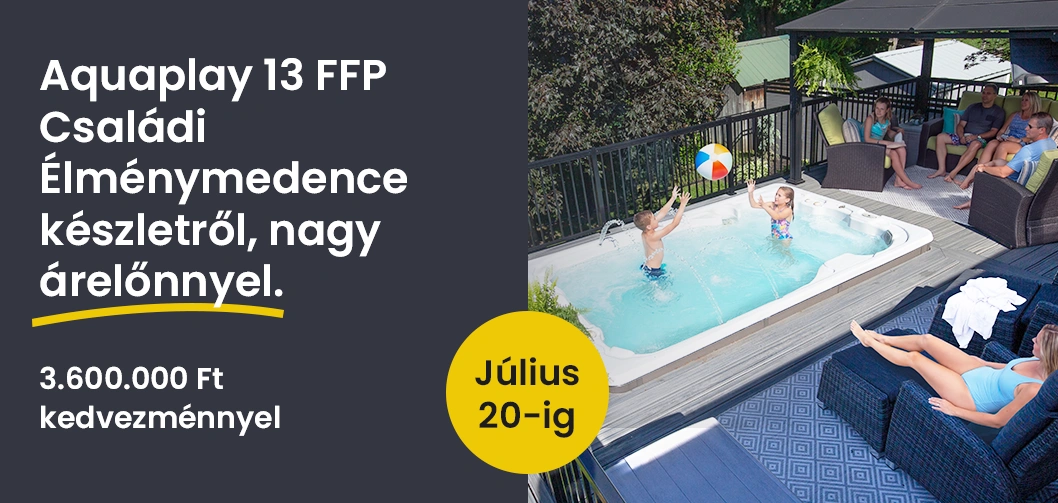 AquaPlay 13FFP Családi Élménymedence 3.600.000 Ft árelőnnyel.